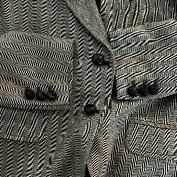 JCREW | Brown Herringbone Wool Jacket Size 6 - Picture 9 of 9